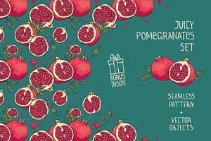 Juicy pomegranate set