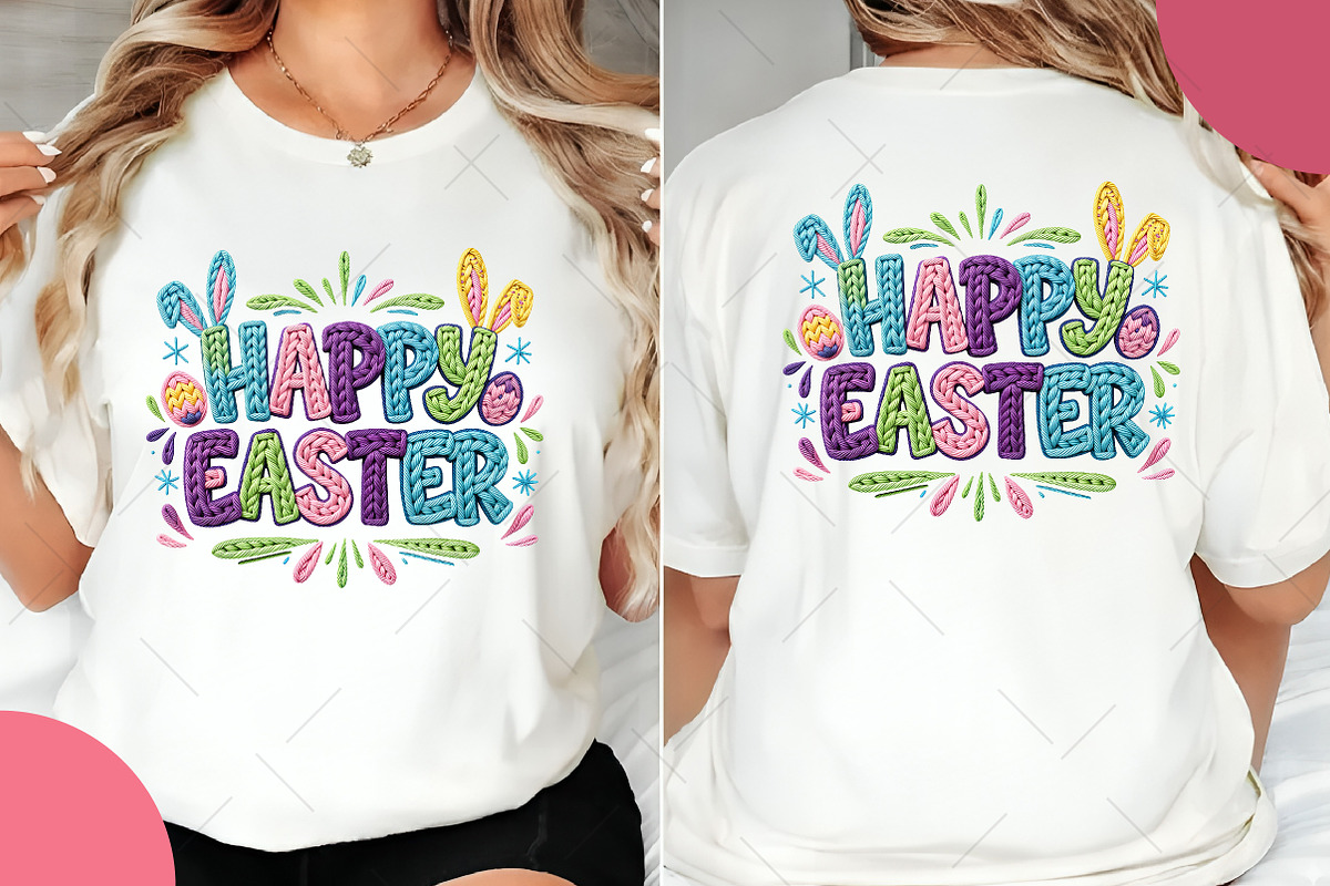 Faux Yarn Happy Easter Png, an Illustration by OK Design (Photo 4 of 6)