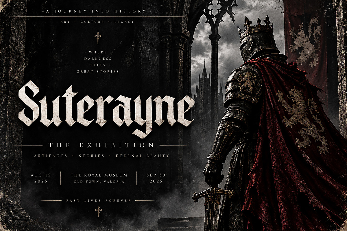Suterayne, a Blackletter Font by Wow Magic (Photo 4 of 5)