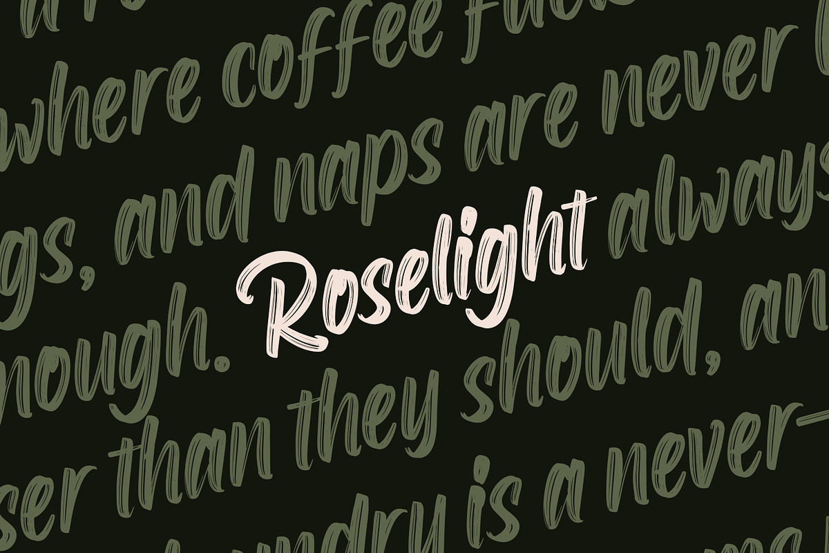 Roselight Brush, a Script Font by din-studio.com (Photo 13 of 16)