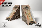 Sandwich Wedge Box v2 Mockup, a Packaging Mockup by INCDesign (Thumbnail 1 of 6)