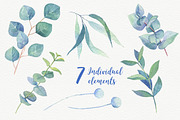Watercolor leaves, berries, flowers, an Object Graphic by Irina Diasli (Thumbnail 5 of 6)