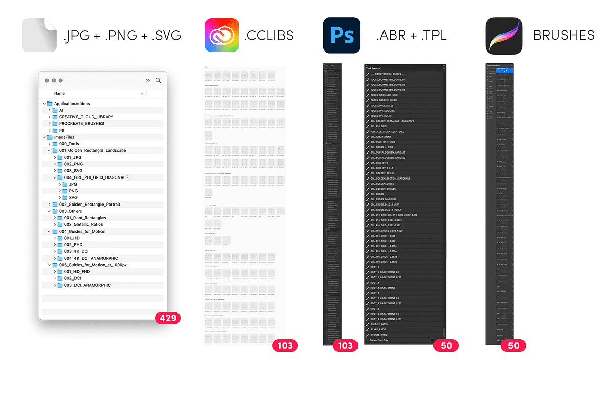 100+ Composition Guides, a Brush Add-On by HEJBRUSH.COM (Photo 5 of 5)