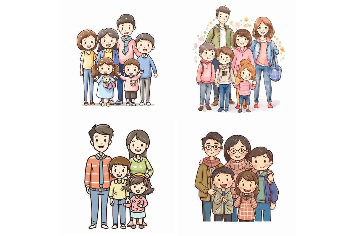 Prompt Faimly Clipart, a Decorative Illustration by Creative design (Photo 3 of 7)