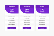 Clean Pricing Tables, a Templates & Theme by Youme Techworld (Thumbnail 3 of 6)