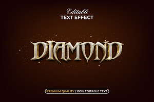Diamond Text Effect Gold Style, a Layer Style Add-On by Mockmenot