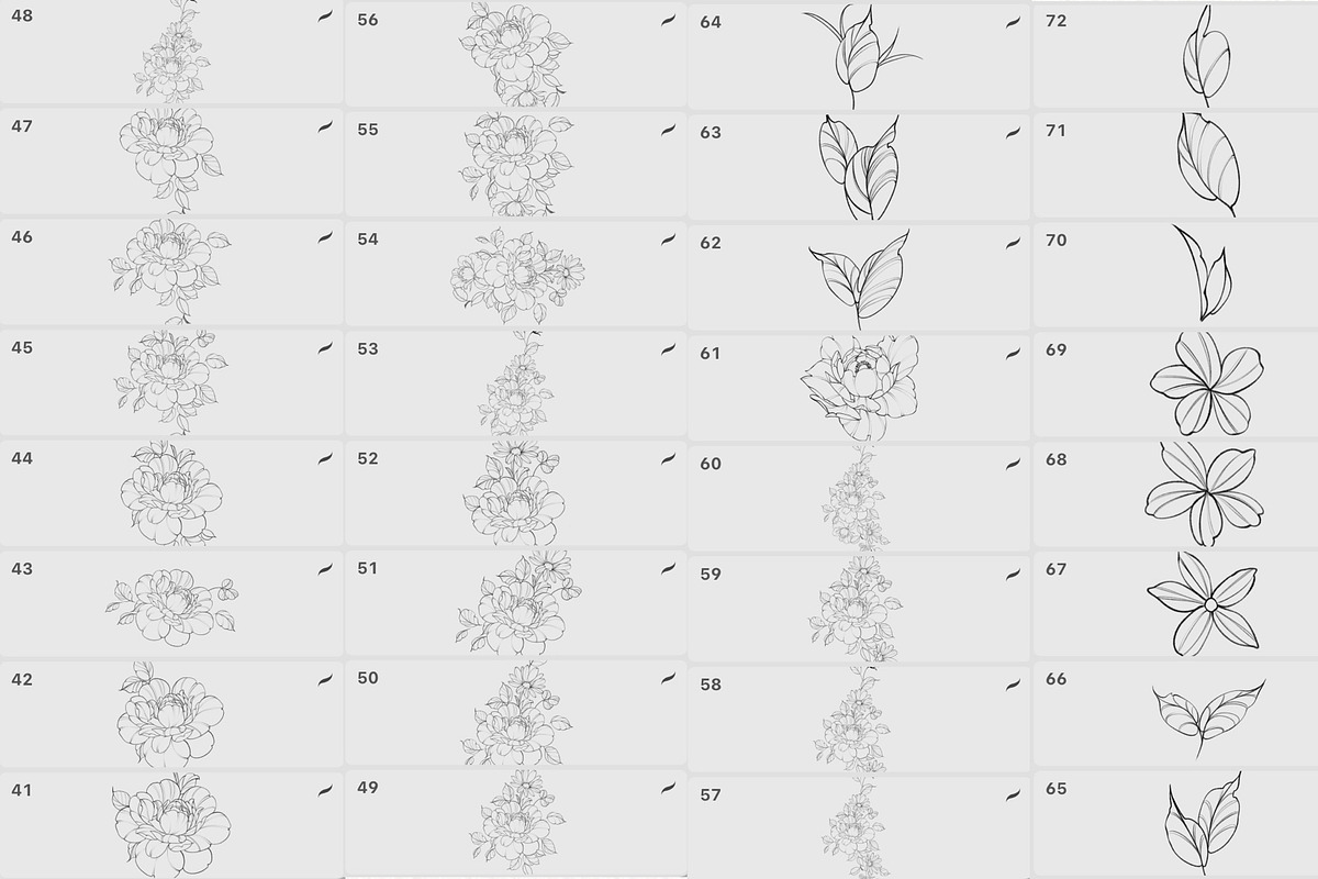 Procreate flower stamp, garden, a Brush Add-On by AnnaPolitmerskaja (Photo 3 of 4)