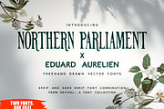 NORTHERN PARLIAMENT|eduard aurelien, a Handwritten Font by Eli Shore Productions (Thumbnail 1 of 8)