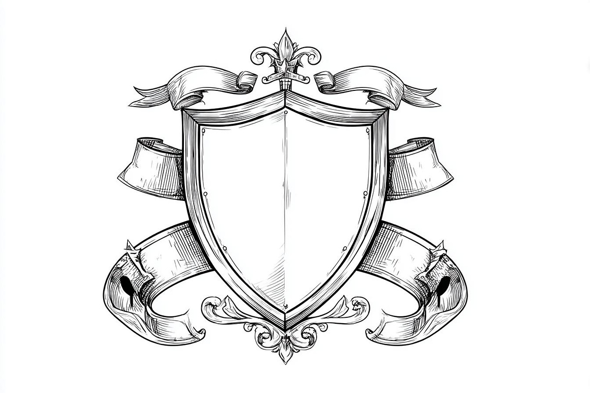 Hand-Drawn Heraldic Shield Vector, an Object Graphic by Creativeshirt (Photo 8 of 10)