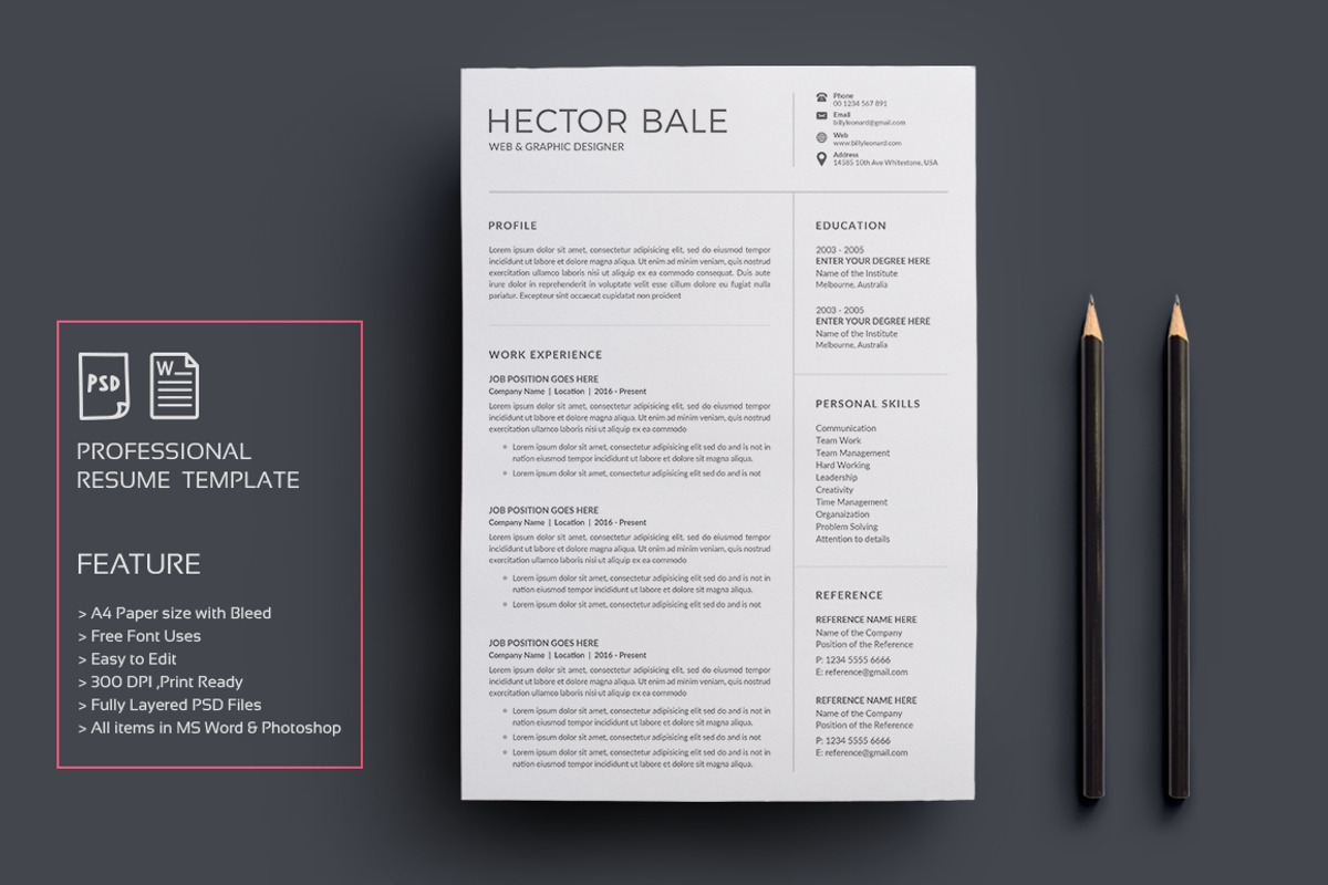 Resume/CV, a Resume Template by deviserpark (Photo 2 of 6)