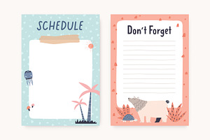 Planner And Diary Page Templates Set