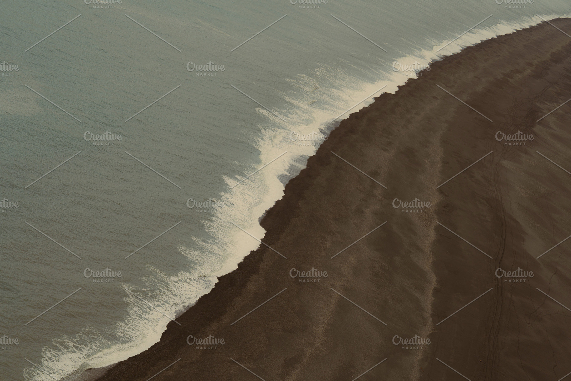 Moody Ocean Waves Wallpaper, a Photo by 1995prints