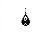Elegant Jhumka Earrings Silhouette B, a Graphic by balal (Thumbnail 9 of 13)