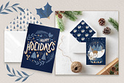 Blue & Gold Christmas Clipart, an Animal Illustration by The Audacious Brush (Thumbnail 13 of 16)