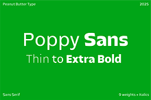 Poppy Playful Humanist Sans Serif