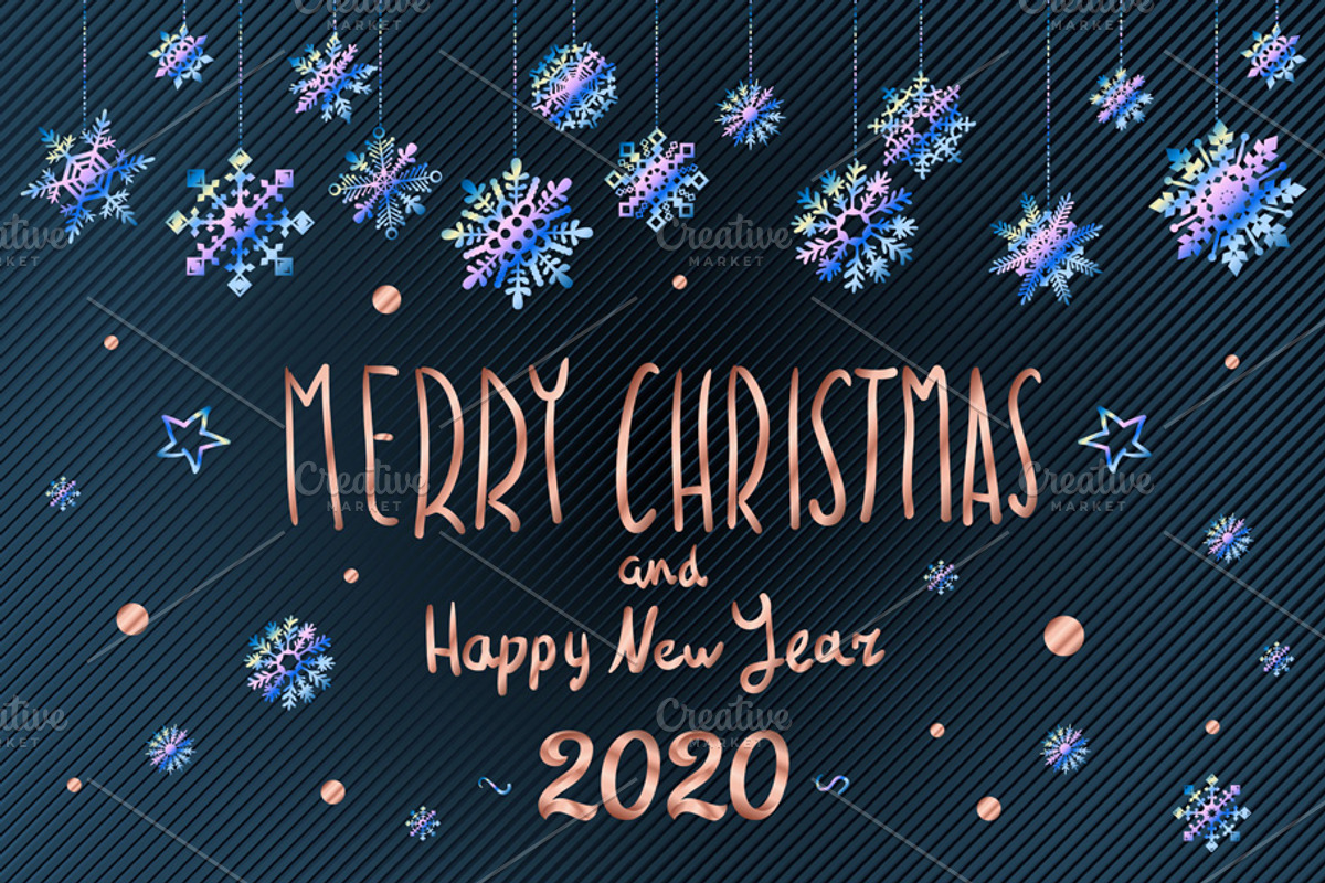 Merry Christmas Happy New Year 2020, a Background Graphic by Rommeo79