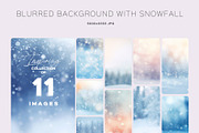 BLURRED BACKGROUND WITH SNOWFALL, a Background Graphic by Sophico (Thumbnail 1 of 5)