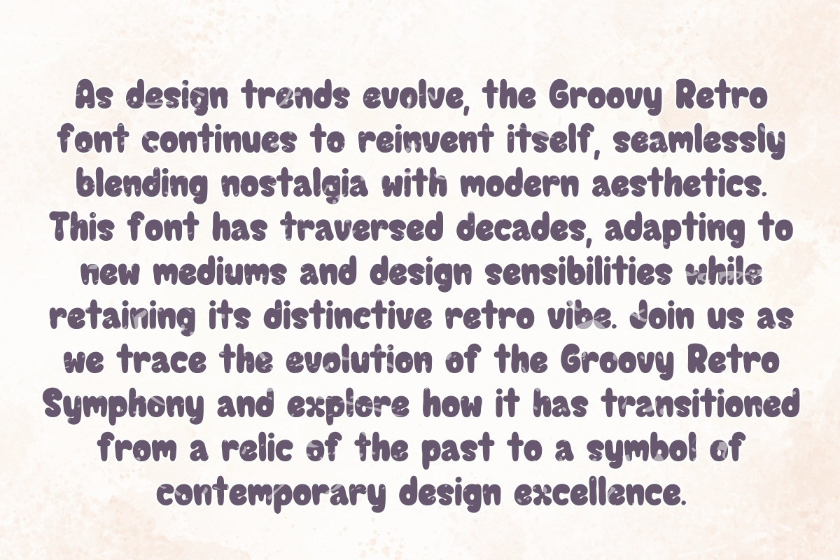 Groovy Retro Symphony - Handwritten, a Handwritten Font by Charmingbear59.design (Photo 4 of 5)