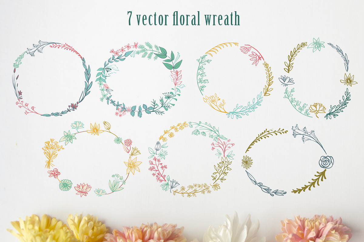 Twigs & flowers. Vector patterns, a Pattern Graphic by olly87 (Photo 2 of 8)