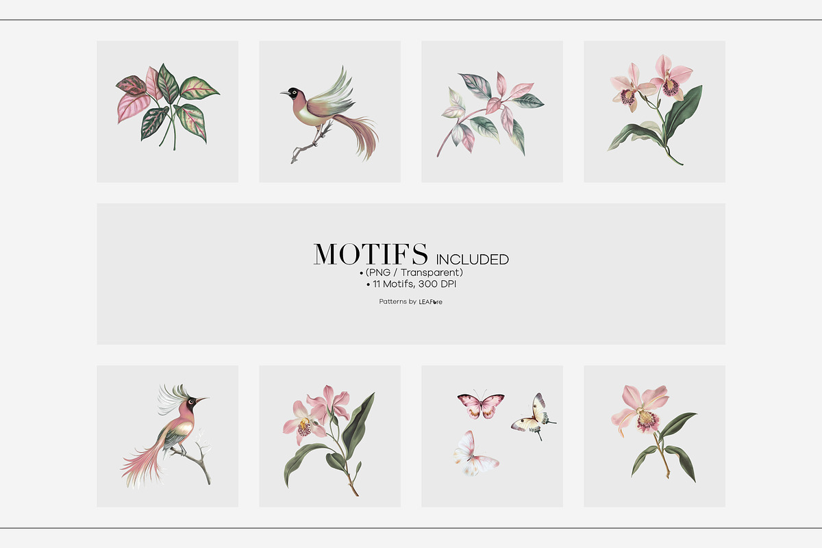 Elori Exotic Watercolor Patterns, a Pattern Graphic by LEAFure (Photo 6 of 10)