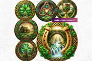 Saint Patrick Round Coaster Cliparts, a Decorative Illustration by ThatsDesignArt (Thumbnail 4 of 10)