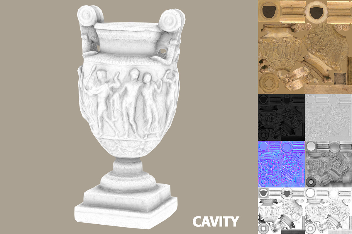 Ancient roman greek vase with LODs, an Object 3D Model by Beatheart Creative Studio (Photo 6 of 12)