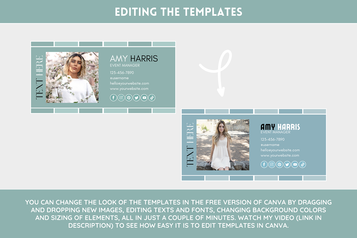 Canva Email Signature Bundle, an Email Template by SunshineStudioBoutique (Photo 6 of 9)