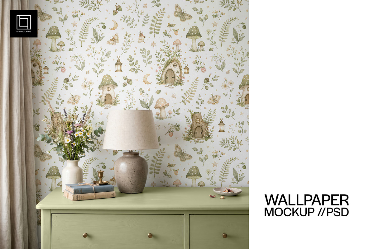 Farmhouse Wallpaper Mockup PSD, a Household Mockup by 1001 mockups (Photo 1 of 8)