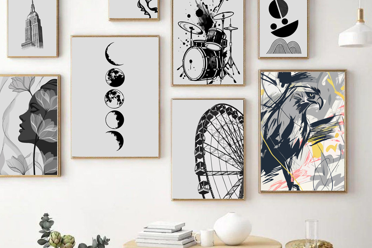 78 Minimalist Wall Art Prints, a Wallpaper Graphic by Helospace (Photo 3 of 10)