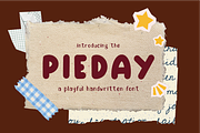 Pieday - Playful Handwritten Font, a Handwritten Font by Berdansabersama (Thumbnail 1 of 9)