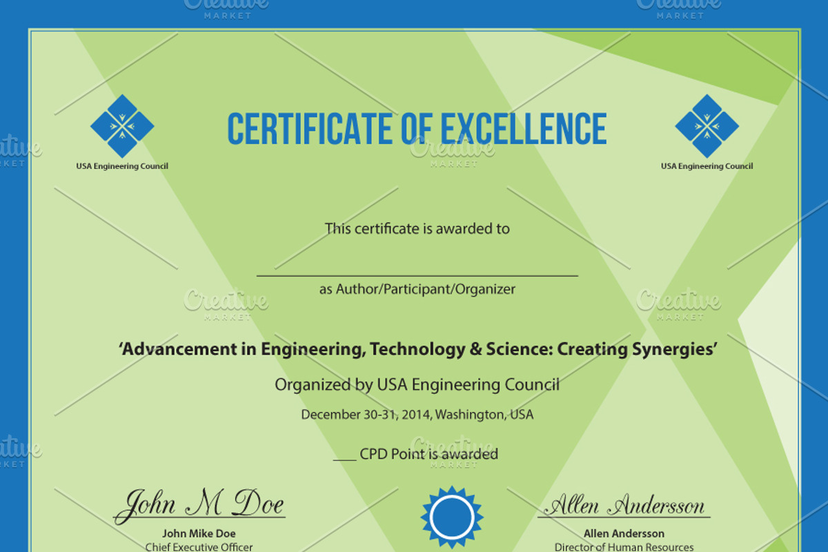 Certificates of Excellence, a Stationery Template by Zia Grfx (Photo 3 of 10)