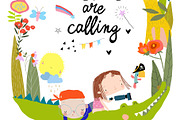 Card with Cute Animals and Kids, an Animal Illustration by Maria Starus (Thumbnail 1 of 3)