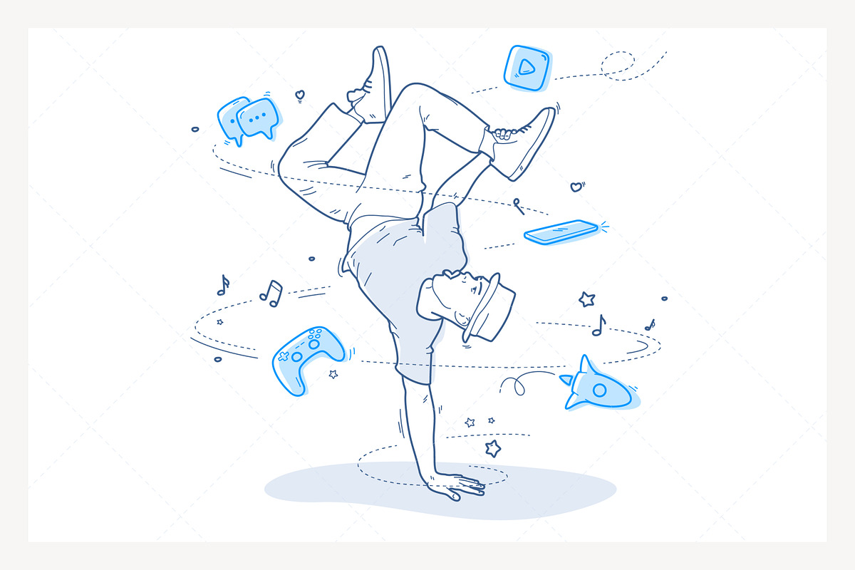 Boy with Hat Breakdancing to Music, a Graphic by PixelBender (Photo 1 of 5)