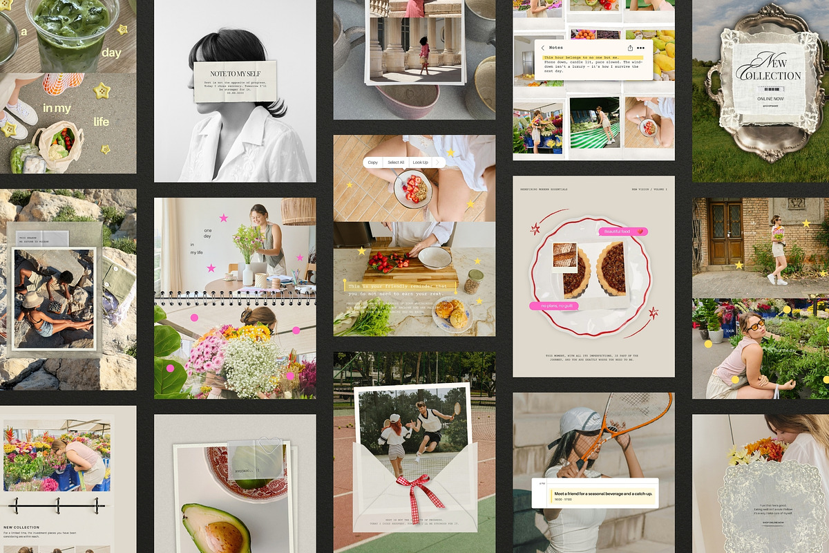 Aesthetic Paper Social Media Kit, a Social Media Template by Pani Temp. (Photo 4 of 14)