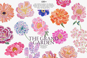 watercolor floral clipart bundle, a Decorative Illustration by Patishop Art (Thumbnail 1 of 9)