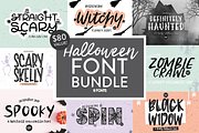 HALLOWEEN Font Bundle, a Script Font by Blush Font Co. (Thumbnail 1 of 9)