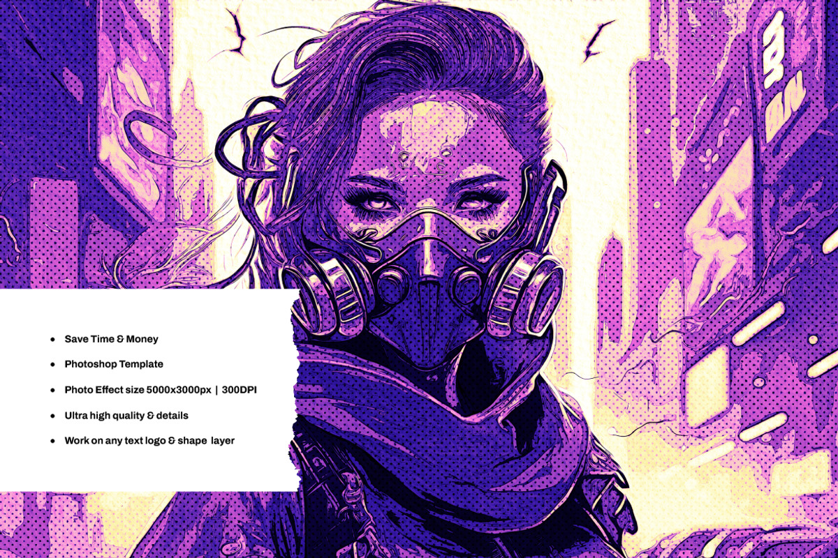 Comic Photo Effect, a Layer Style Add-On by dokudokunomi