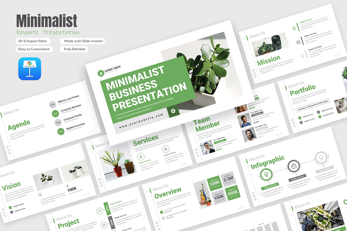 Minimalist Keynote Presentation Template