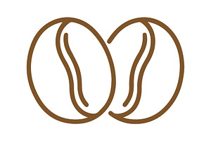 Coffee Bean Logo, a Branding & Logo Template by Rhealea_Design