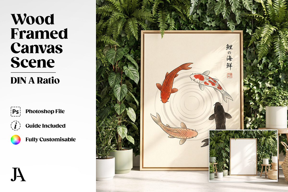 Framed Canvas Mockup Bundle PSD, a Household Mockup by Julian Adams (Photo 22 of 35)