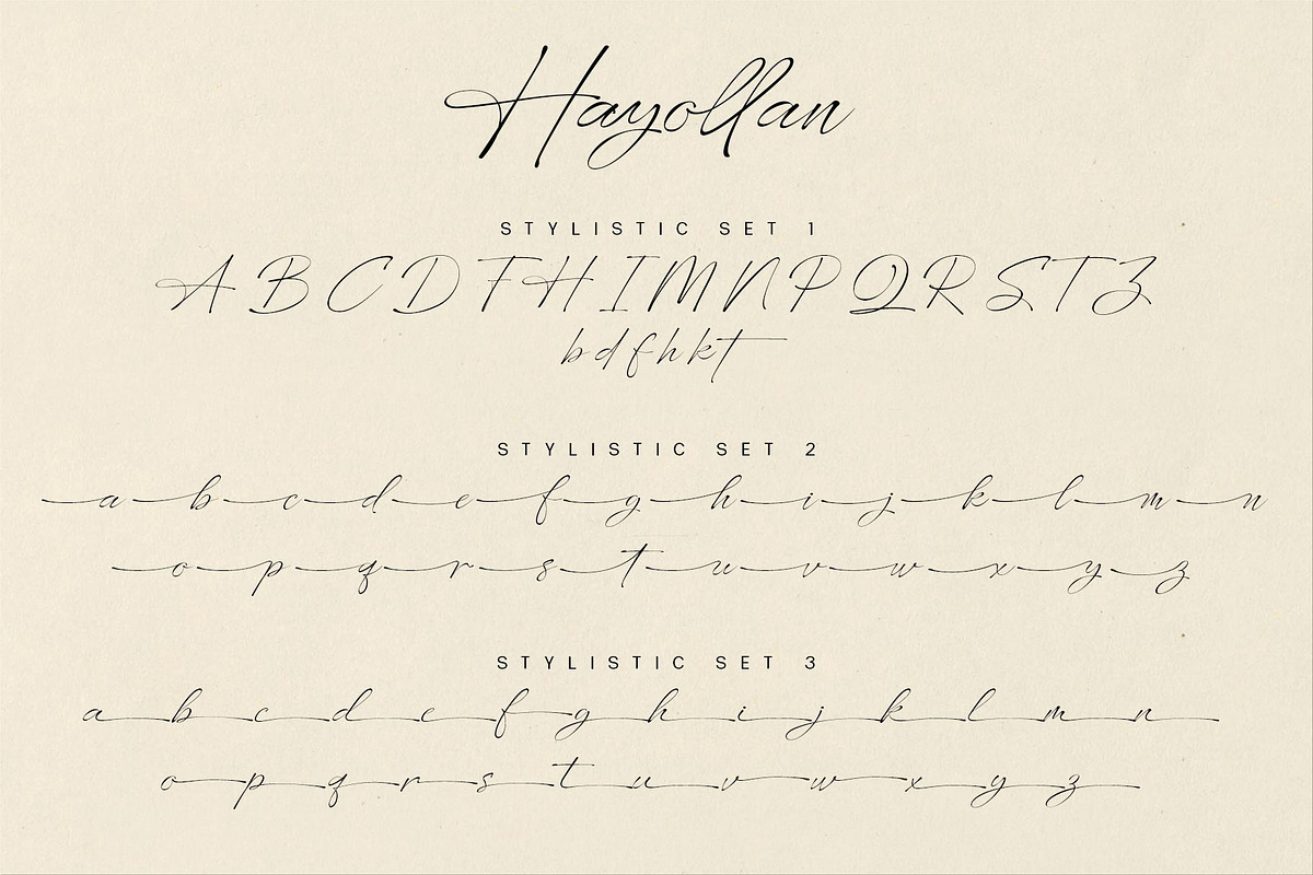 Hayollan Signature Script, a Script Font by alit design (Photo 7 of 15)
