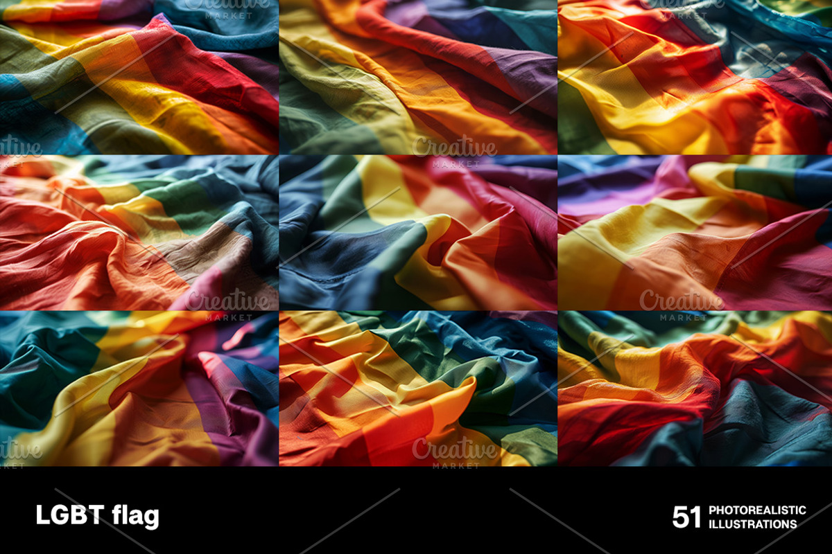 LGBT flags. 51 images, an Abstract Photo by Handmadefont (Photo 8 of 12)