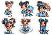 Quirky Cute Little Girl Clipart, an Illustration by Daily.Designs (Thumbnail 3 of 5)