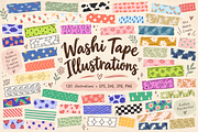 Hand Drawn Washi Tape Clipart, a Decorative Illustration by Anna Studio (Thumbnail 1 of 12)