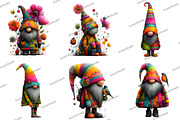Watercolor Whimsical Gnome Clipart, an Illustration by DreamArtGraphic (Thumbnail 4 of 5)