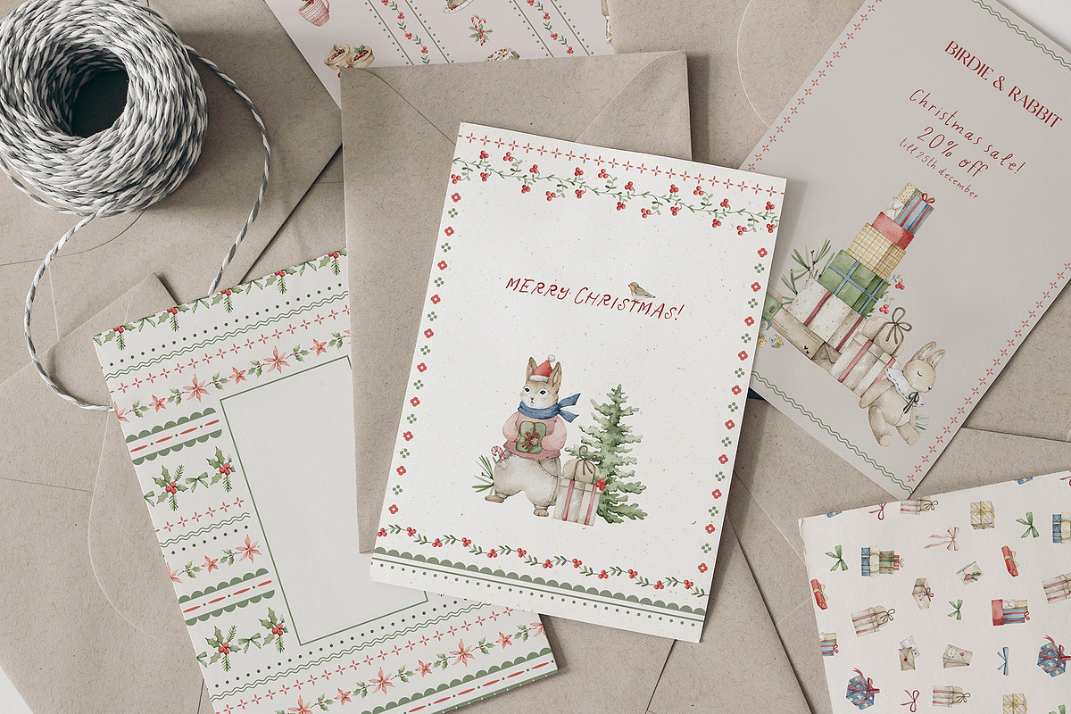 Christmas Stories Watercolor Animals, a Seasonal Illustration by Kreker Kate (Photo 3 of 12)