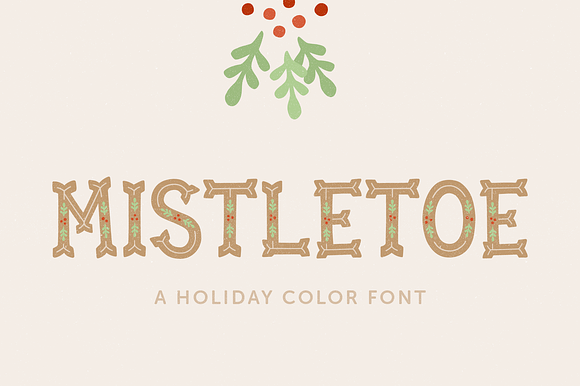 Mistletoe Color Font preview 6