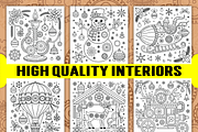 Steampunk Christmas Coloring Book, a Seasonal Illustration by Ink Gallery (Thumbnail 2 of 5)