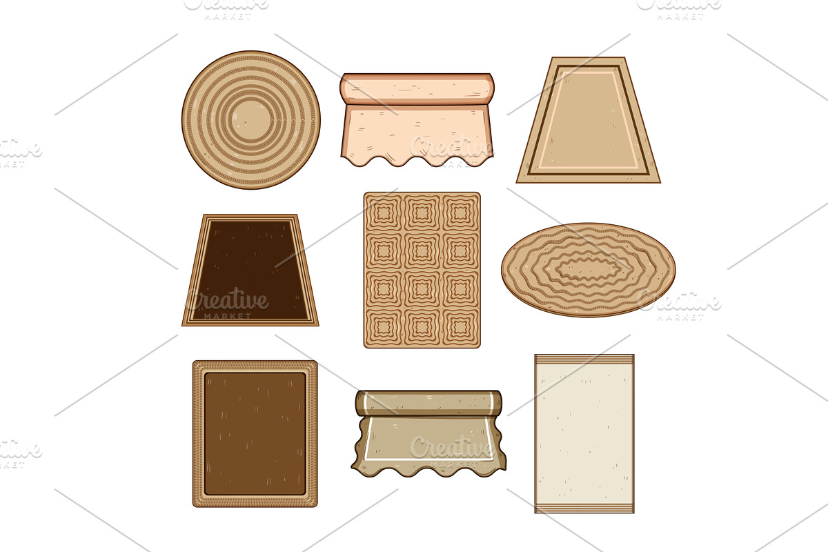 Collection of natural fiber woven, an Object Illustration by pikepicture