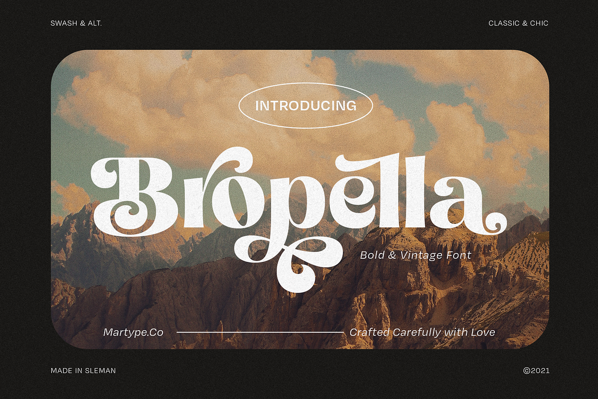Bropella - Display Font, a Font by Martype Co (Photo 1 of 9)